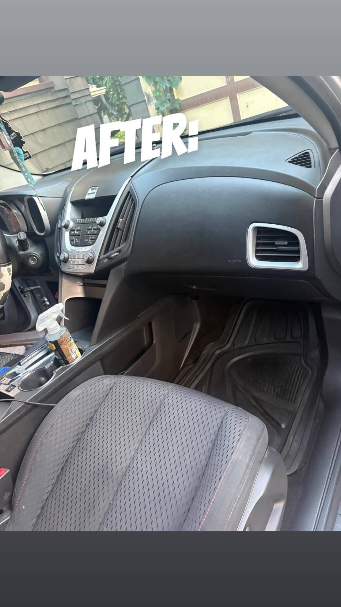 Clean passenger interior after detailing