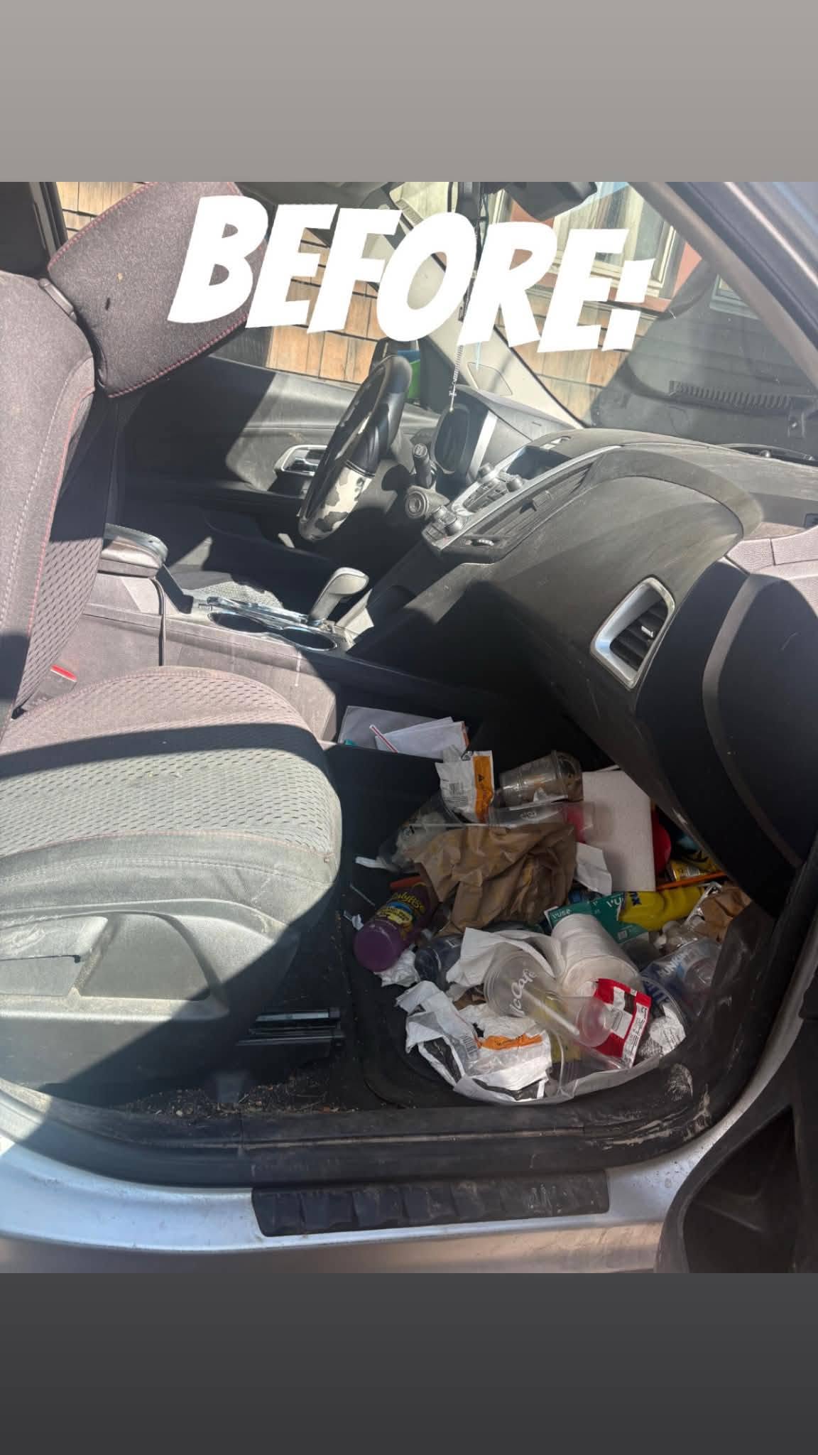 Passenger interior before detailing